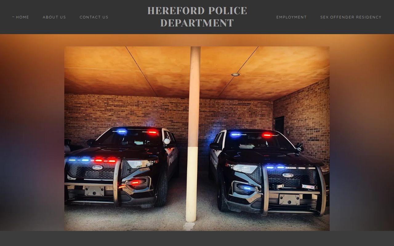 Hereford and Deaf Smith County warrant records police contact route