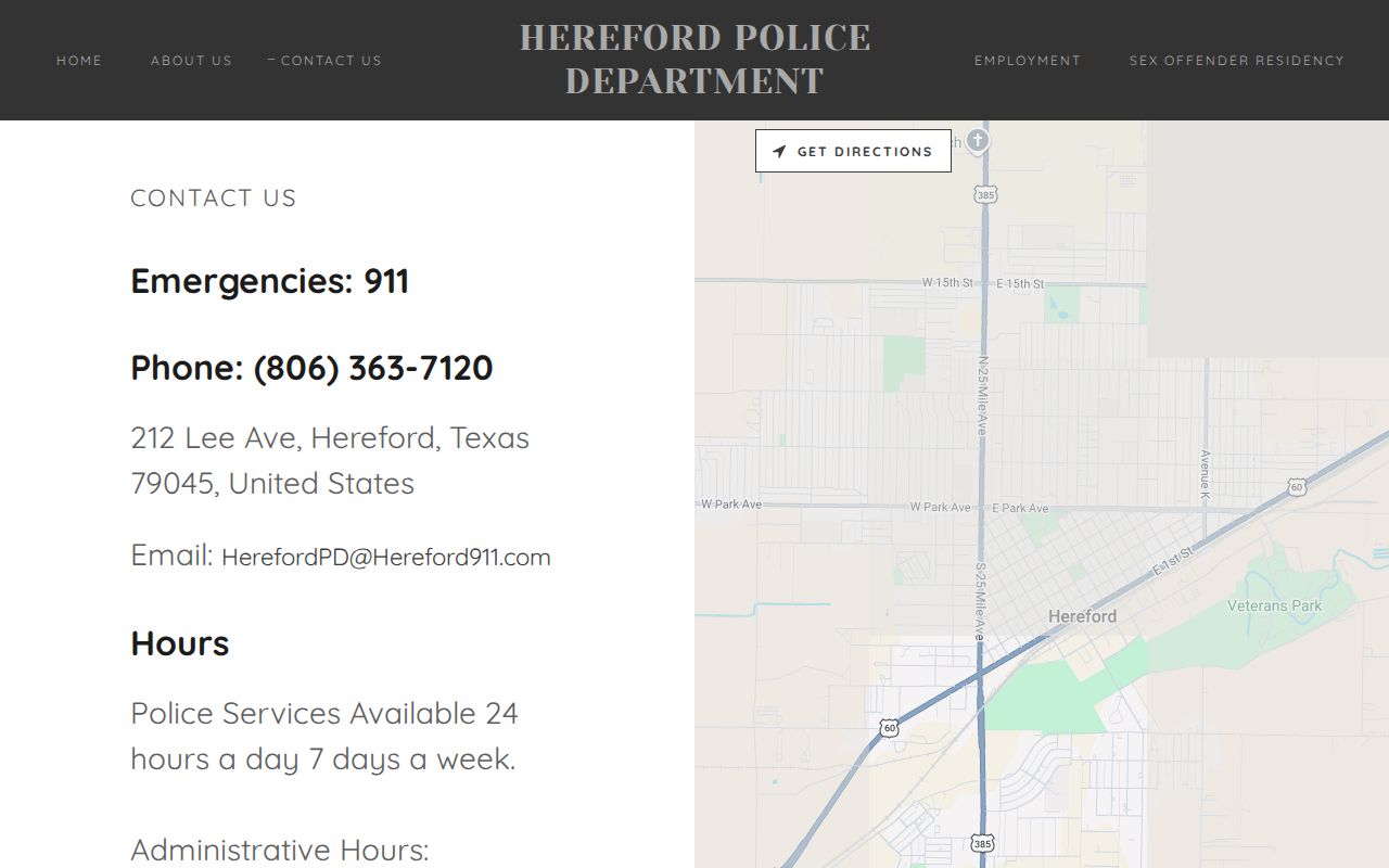 Deaf Smith County municipal warrant records and the separate Hereford Police records-request route