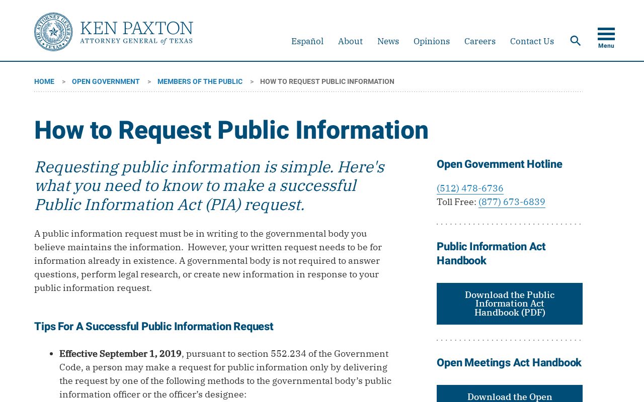 Deaf Smith County warrant search written-request requirements under Texas public-information rules
