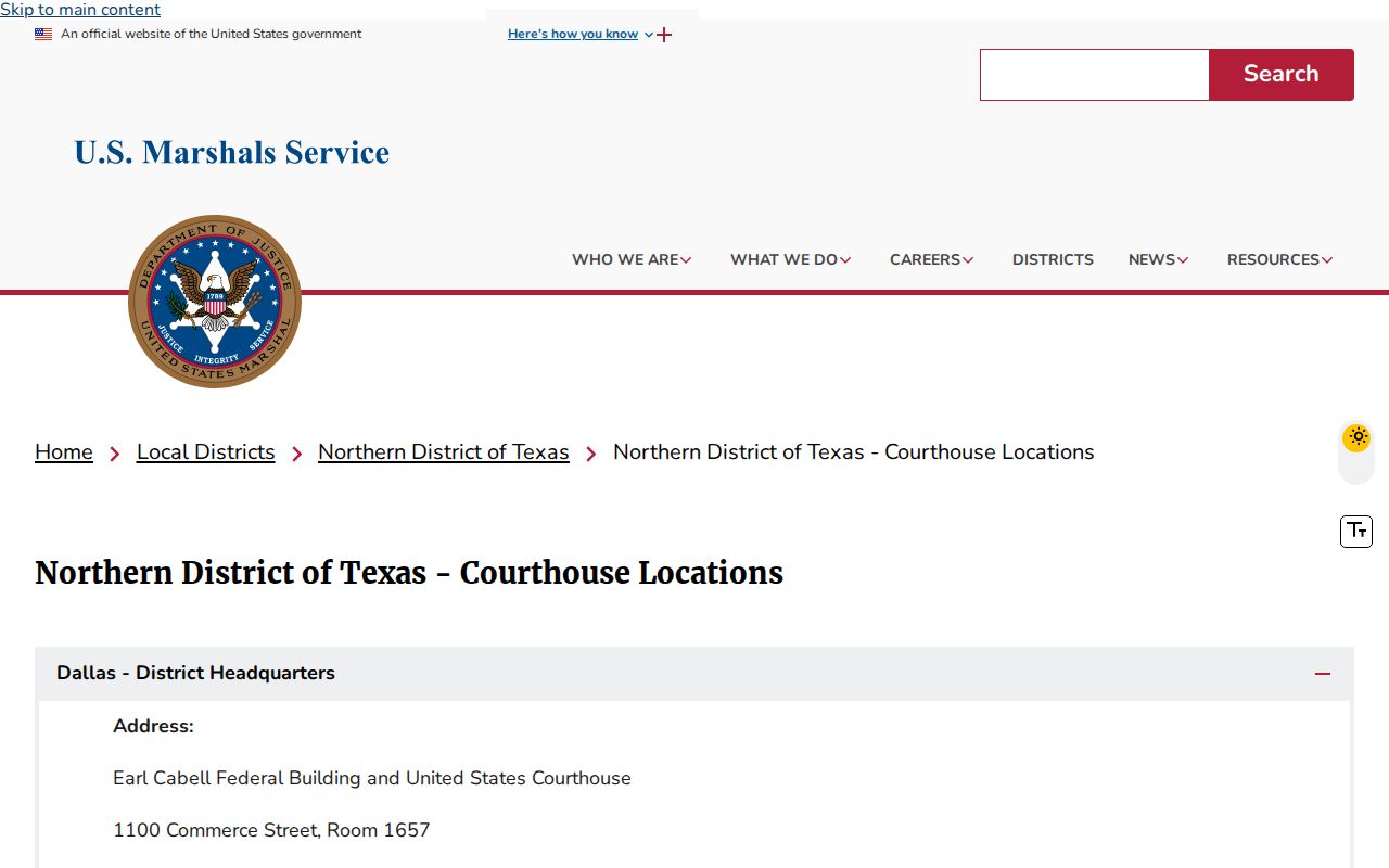 Deaf Smith County federal warrant records contact through the U.S. Marshals Amarillo office