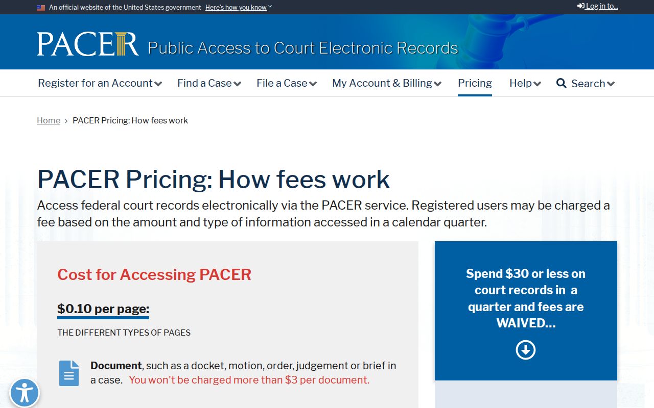 Deaf Smith County federal warrant docket limits explained by PACER