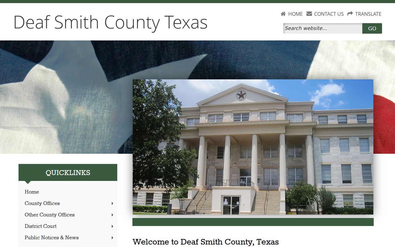 Deaf Smith County warrant records office route at the county courthouse